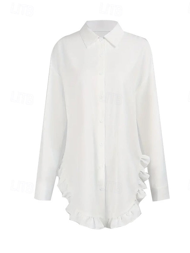 Women's Mini Dress White Dress Casual Dress Stylish Classic