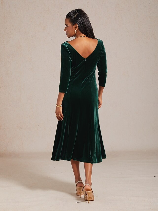 Women's Midi Dress Sheath Dress Elegant Wedding Guest