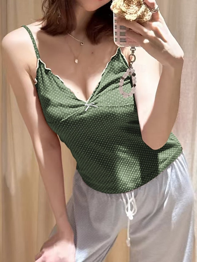 Women's Tank Top Polka Dot Fashion Stylish Classic