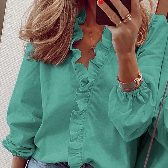 Women's Shirt Blouse White Orange Green Graphic Floral