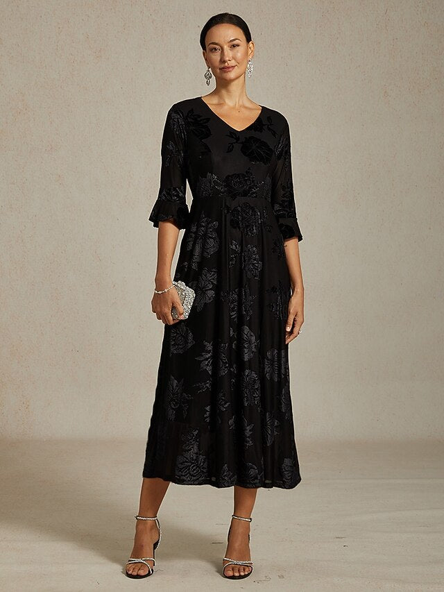 Women's Midi Dress A Line Dress Elegant Birthday Cocktail