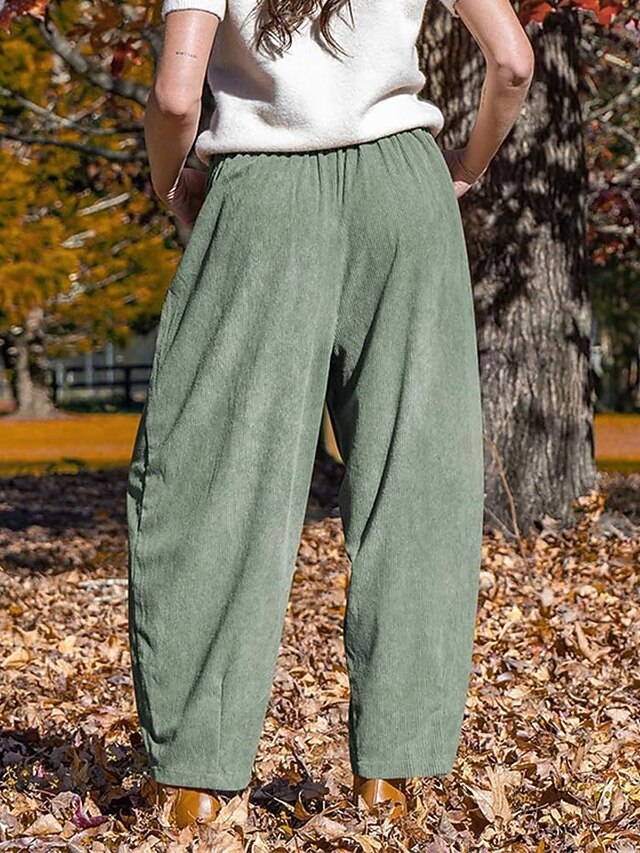 Women's Culottes Wide Leg Chinos Pants Trousers Harem Pants