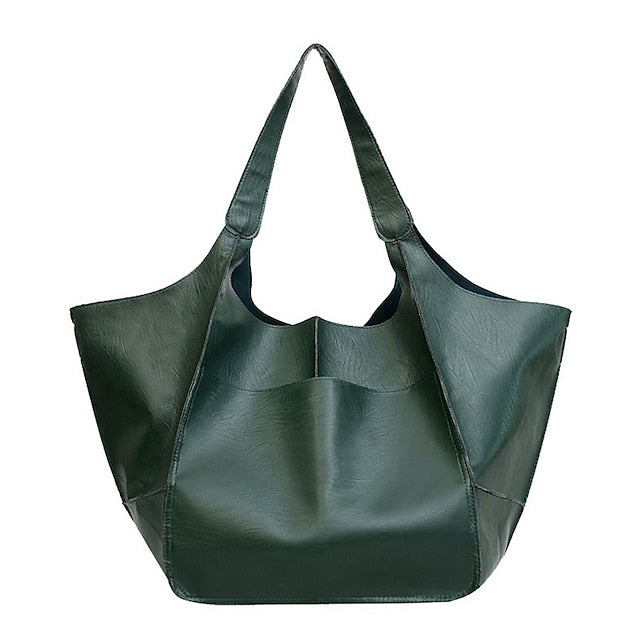 Damen Herren PU Party Ledertasche Schultertasche Handtasche