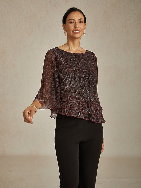 Women's Blouse Dressy Tops Flowy Tops Chiffon Tops Sequins