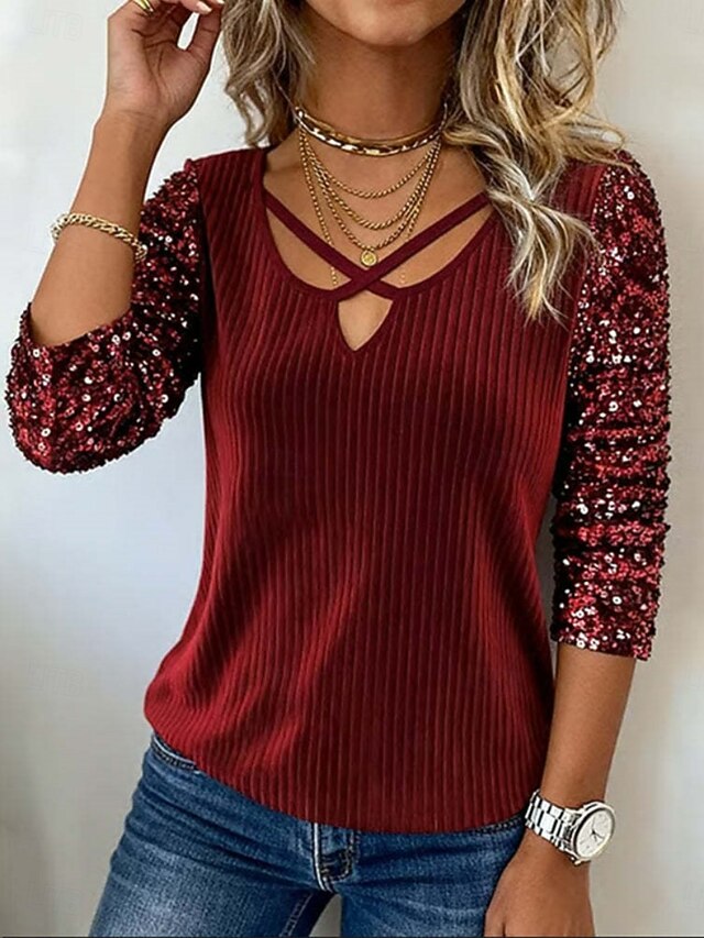 Valentine's Day Women's T-Shirt  Solid Color Stylish