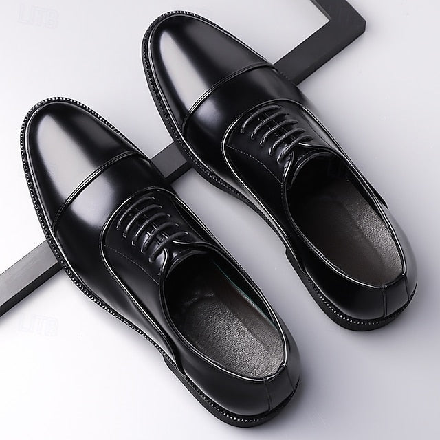 Design Brown Oxford Classic Men's Shoes – Cap-Toe