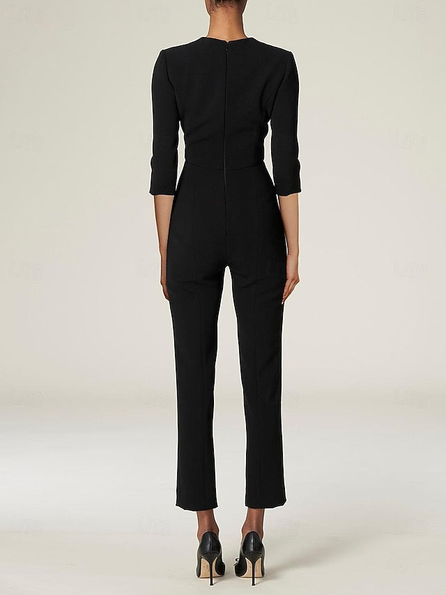 Overskirt Dress of the Bride Mother With Simple Elegant Jumpsuit