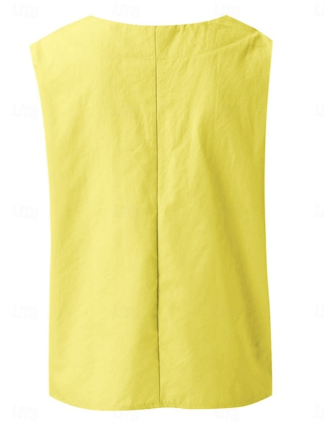 Women's Camisole Tank Top Solid Color Daily Casual