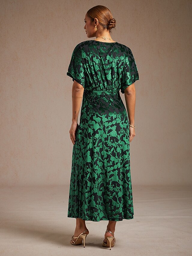 Women's Velvet Midi Dress Sheath Dress Elegant Party Party