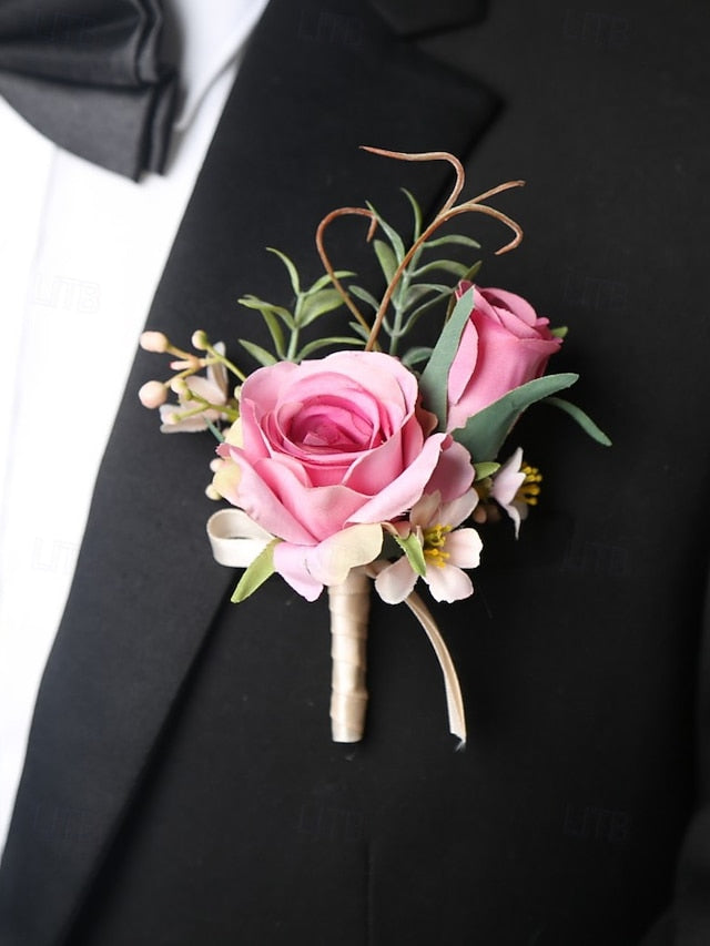 Elegant – Wedding and Wrist Artificial Corsage Boutonniere