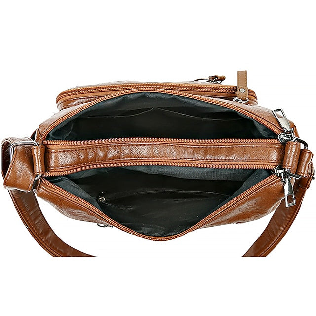 PU Damen Schultertasche Leder Crossbody Hobo