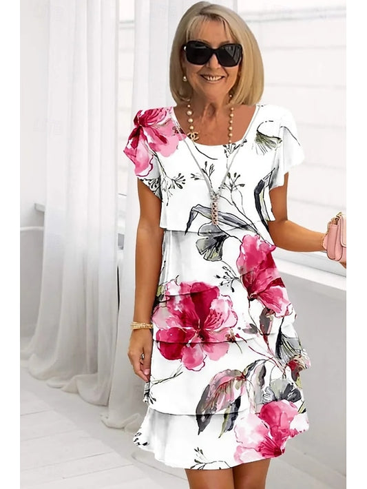 Women's Midi Dress Summer Dress Print Dress Elegant Daily