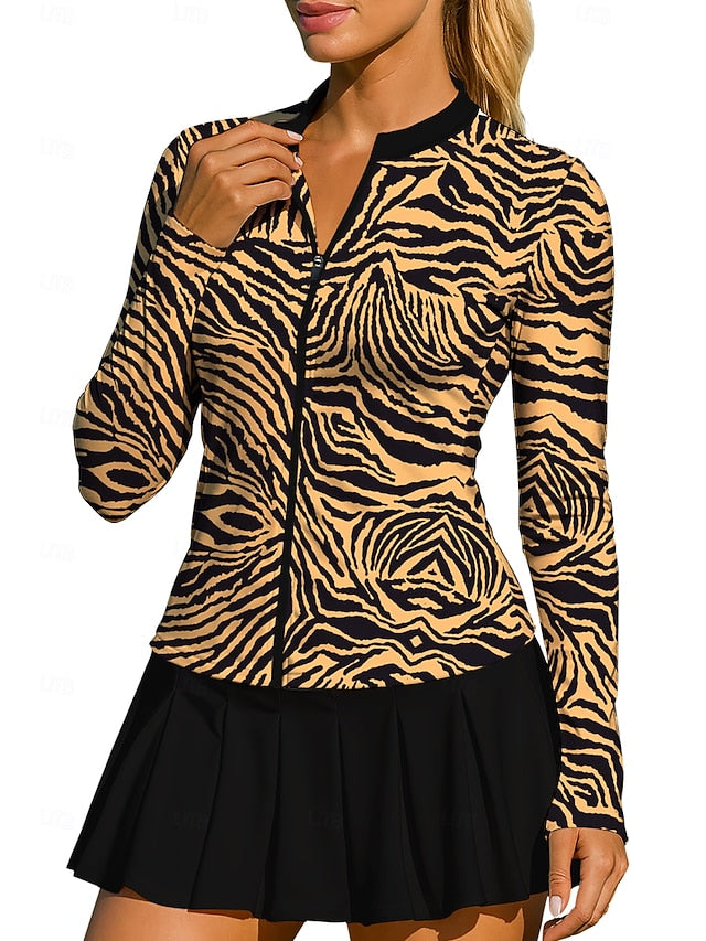 Women's Animal Leopard Tops Sport Shirt Tennis Shirt Tennis