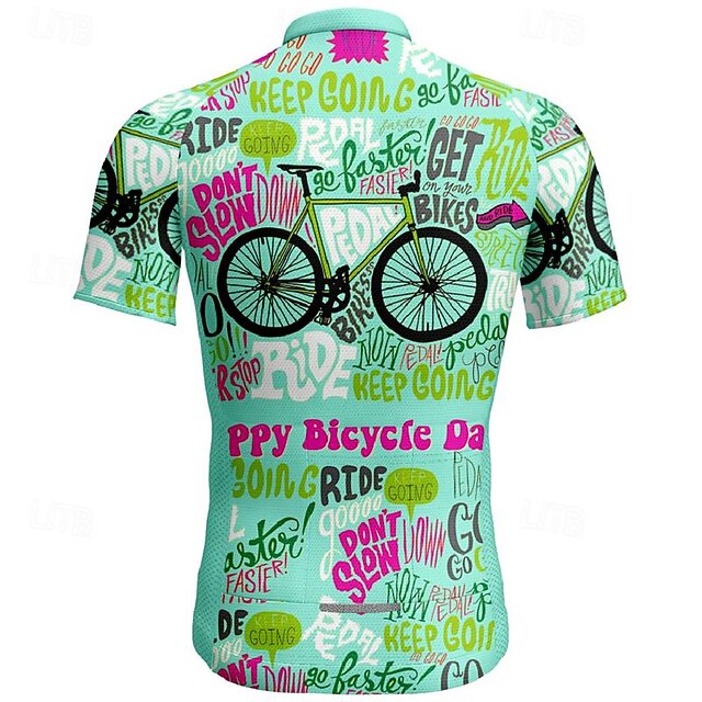 Women's Cycling Jersey Letter & Number Short Sleeve