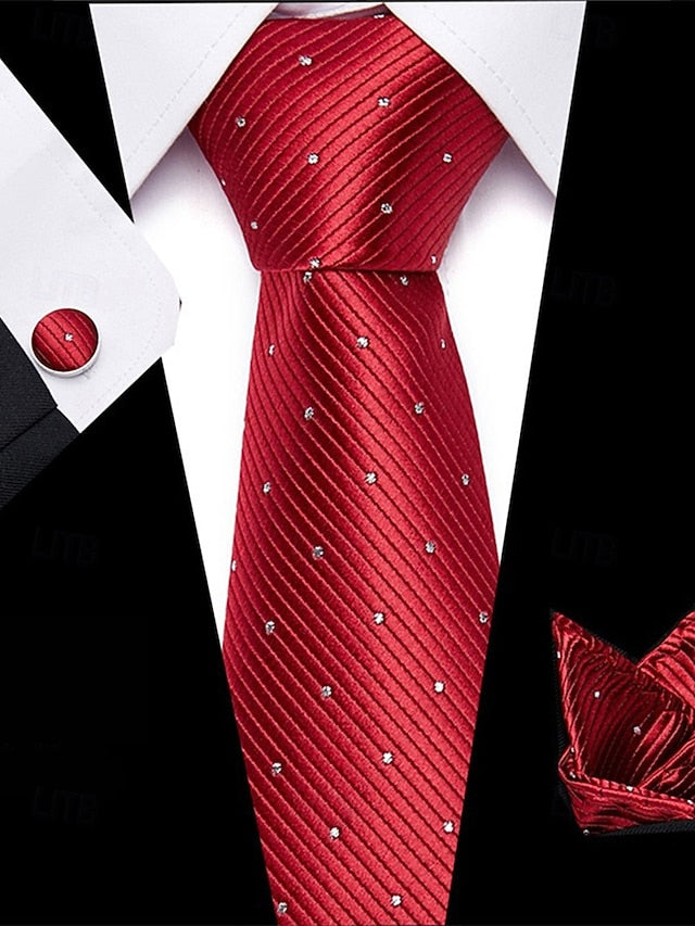 Square – Silk Checkered Set Men's Purple Tie and Pocket