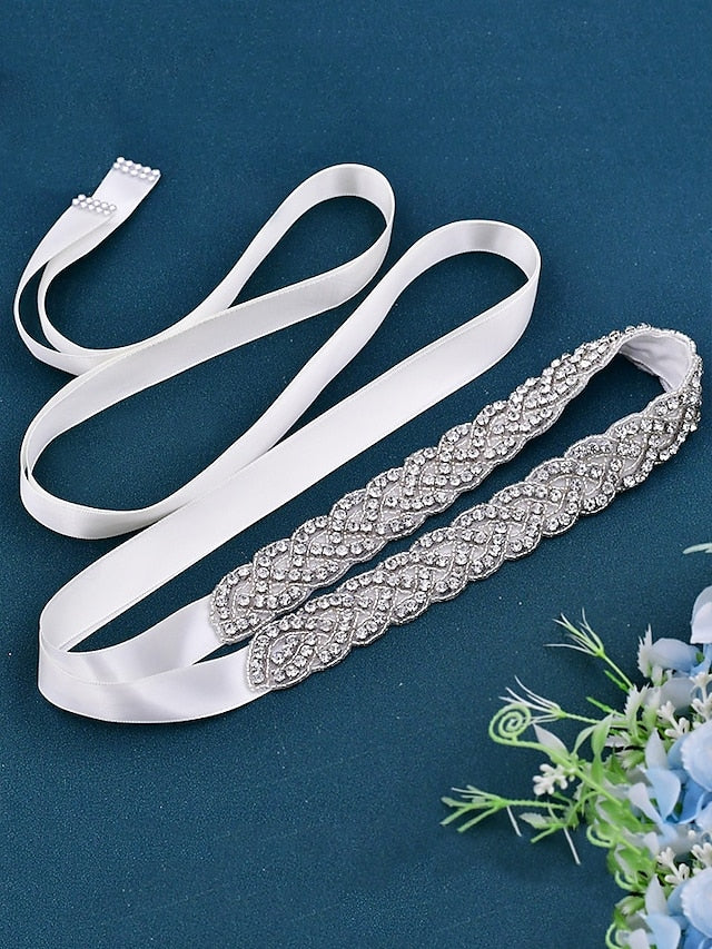 Bridal Waistband Elegant – Rhinestone Crystal Wedding
