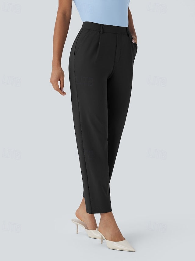 Women's Dress Pants Streetwear Casual Full Length Natural