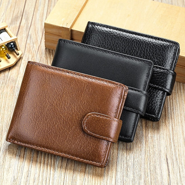 Genuine leather wallet top layer cowhide coin purse multi card