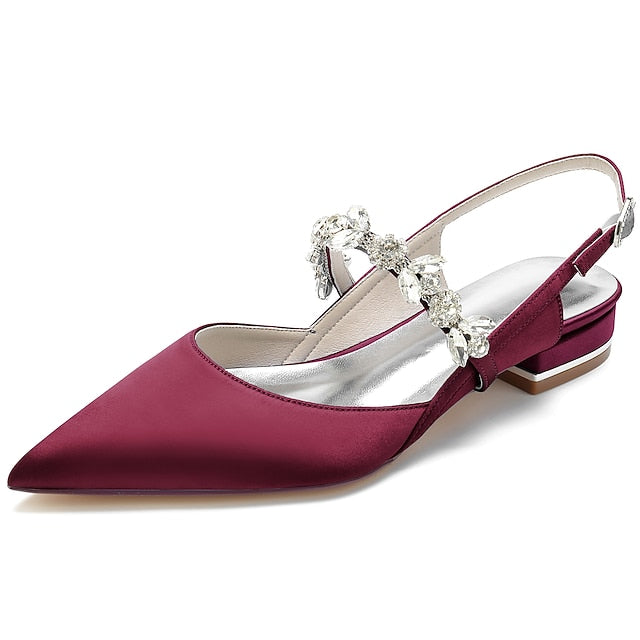 Wedding Bridal Shoes Women's Heel Flat Crystal