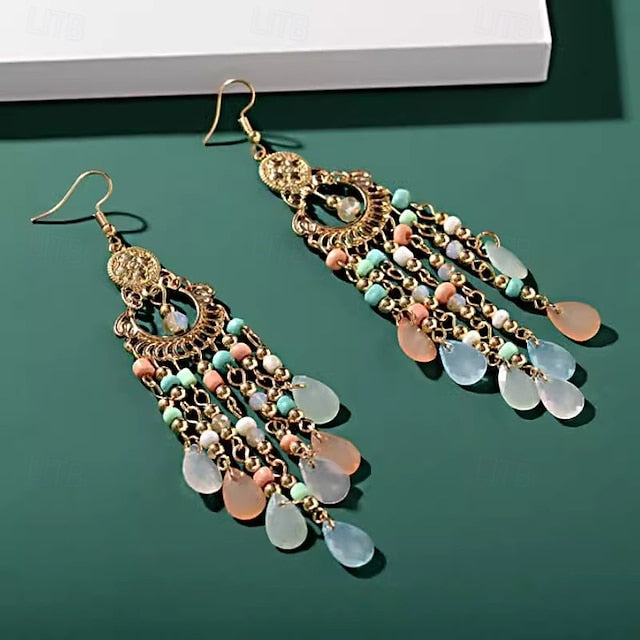 1 Pair Earrings For Women's Street Date Beach Alloy Vintage