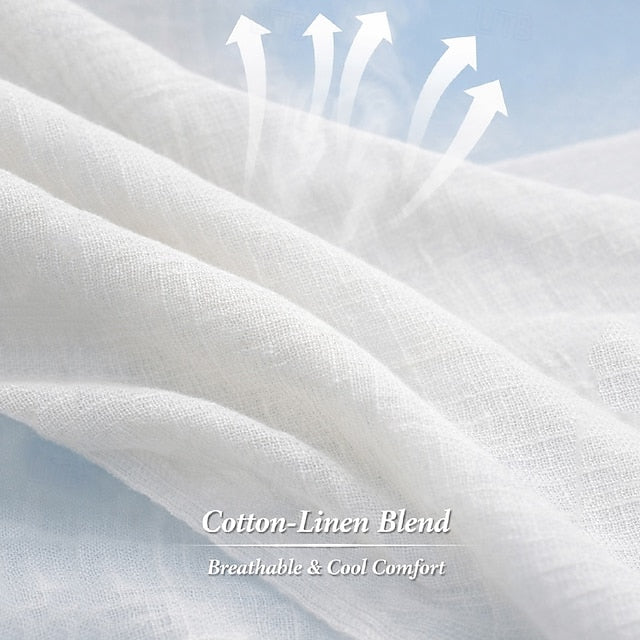 Women's Midi Dress Casual Dress Cotton Linen Dress Elegant