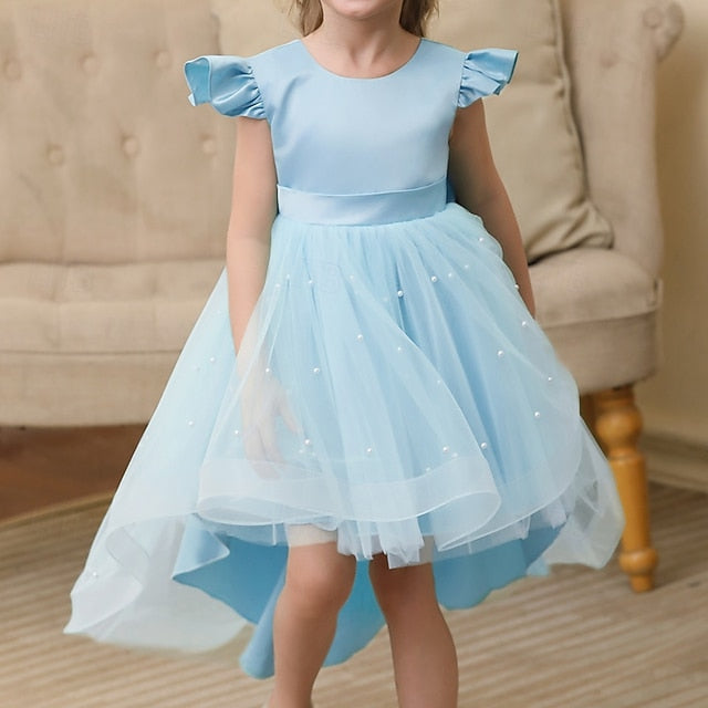 Girls' Kids Color Girl Flower Dress Party Solid