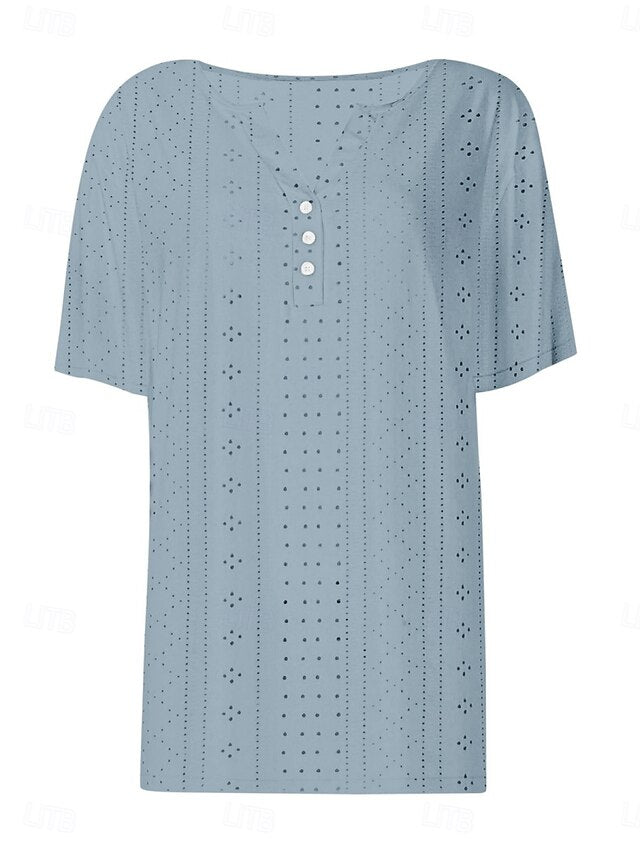 Women's T Shirt Solid Color Plain Stylish Modern Casual