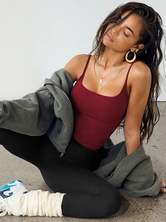 Women's Camisole Tank Top Plain Stylish Sexy Sleeveless