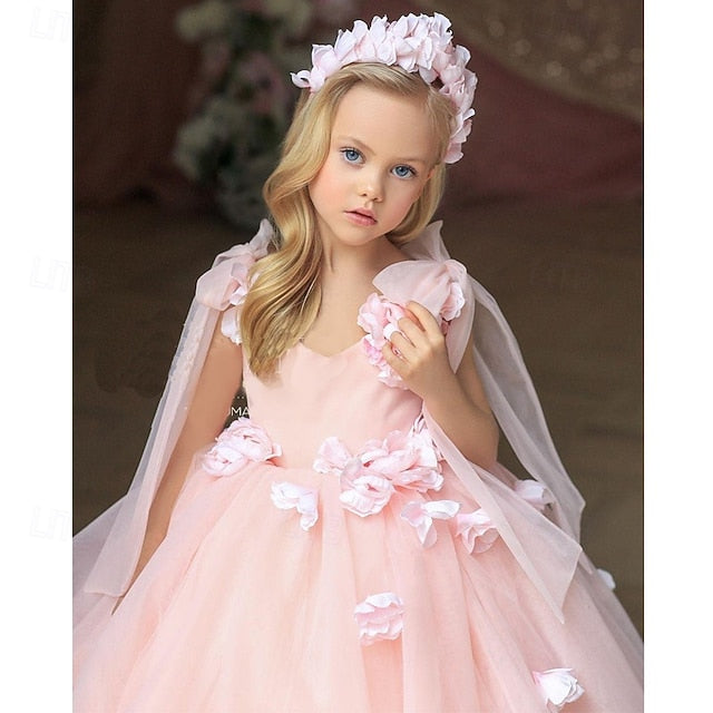 Girl Party Girls' Communion Dress Flower First