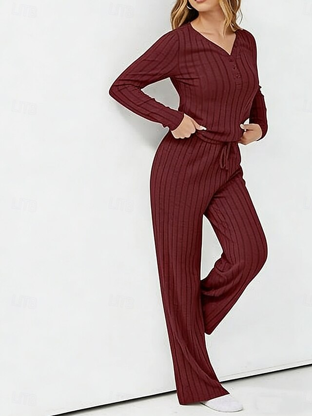 Women's Two Piece Sets Pants Sets Bolero Top Long Sleeve V