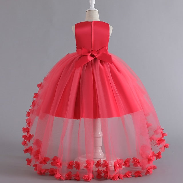 Color Toddler Dress Solid Girls' Sleeveless Party