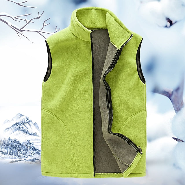 Women's Fishing Vest Winter Coat Hiking Fleece Vest Spring