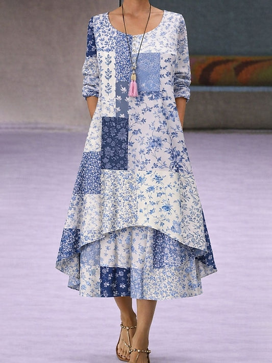 Women's Midi Dress Shift Dress Casual Holiday Regular Fit