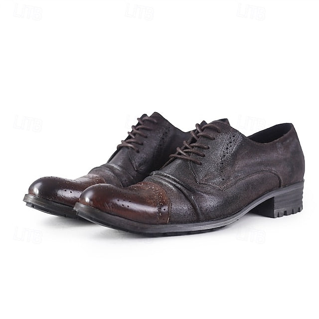 Genuine Oxford Leather Vintage – Men's Brogue Shoes