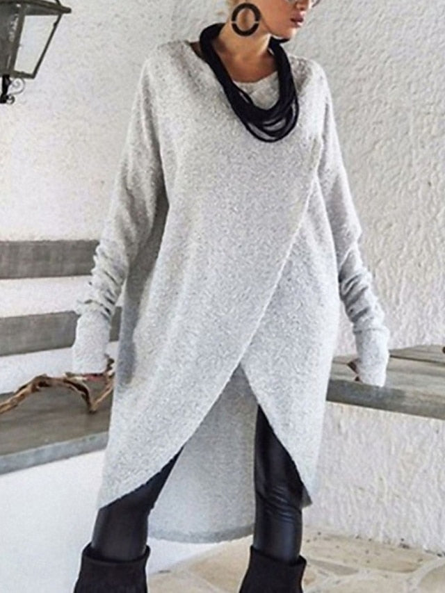 Women's Casual Dress Midi Dress Ruched Casual Crew Neck