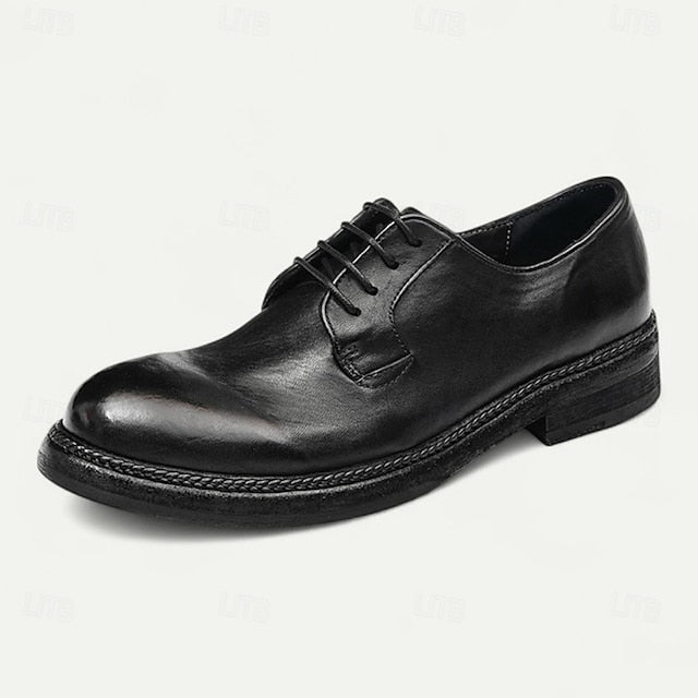 Clean Goodyear Derby with Shoes Leather and Welt Men's Tan