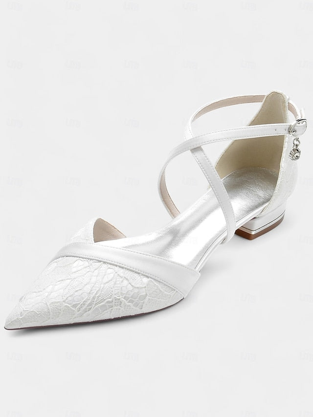 Navy Low Cross-Strap Overlay Satin with Blue Shoes for Lace Heel