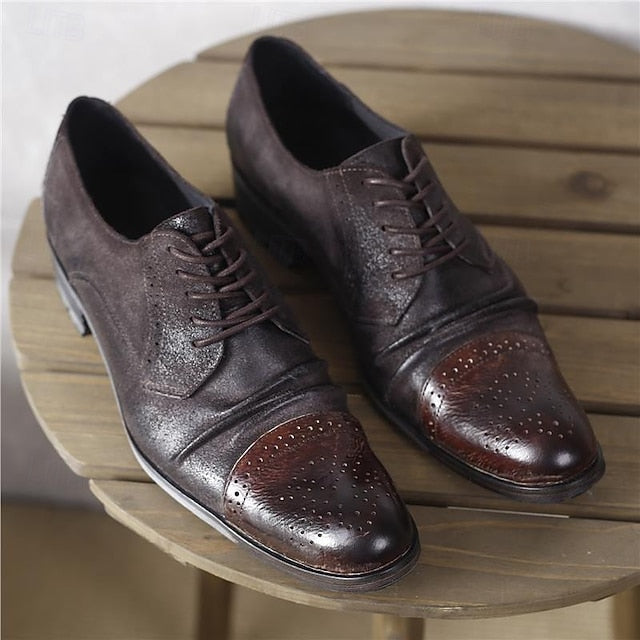 Genuine Oxford Leather Vintage – Men's Brogue Shoes