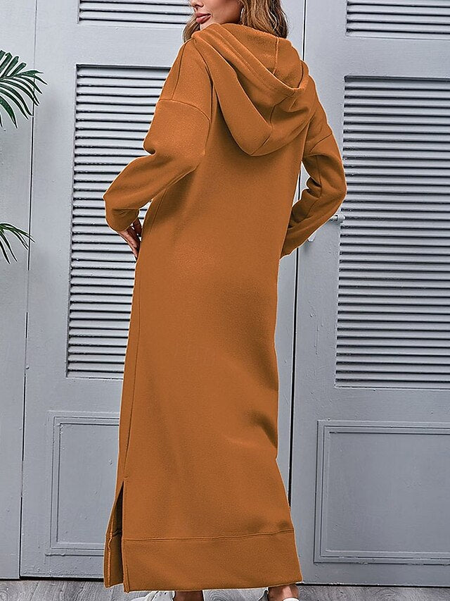 Women's Midi Dress Hoodie Dress Fashion Modern Daily Office