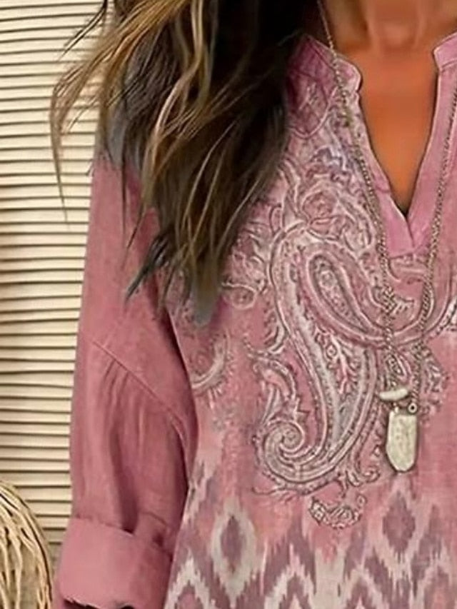 Women's Shirt Tunic Graphic Geometric Bohemia Vintage Daily