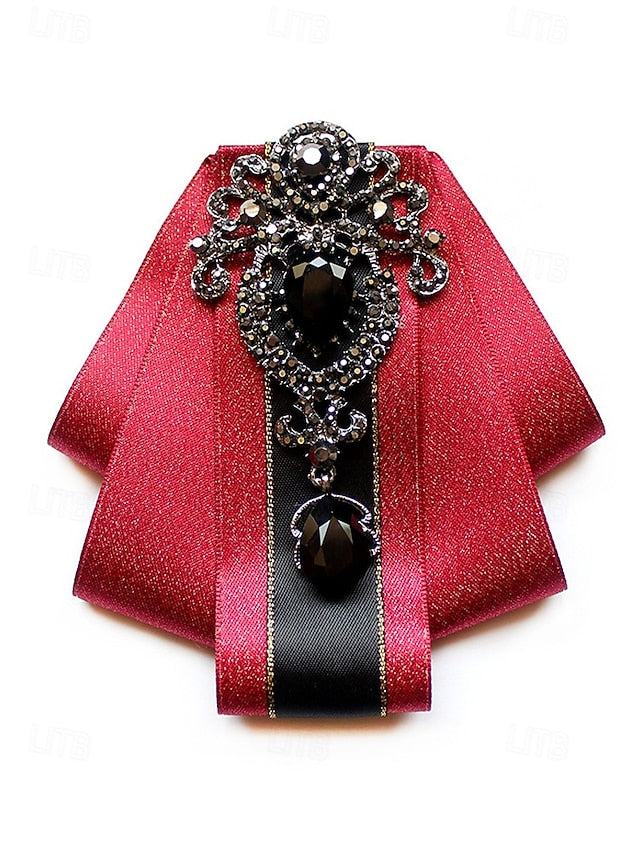 Elegant Tie - Diamond-Accent Men's Satin Bow Christmas
