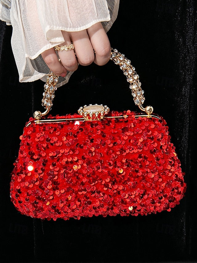 Evening Vintage Bag Women's Sequin Clutch – Embellished