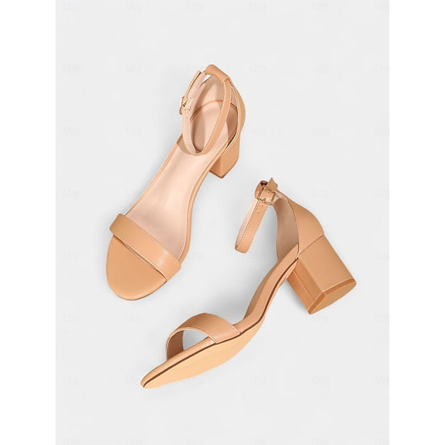 Ankle with Block Women's Stylish Glitter Gold Sandals Heel