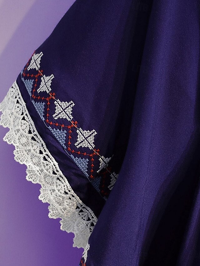 Women's Blouse Lace Embroidered Solid Color Bohemia
