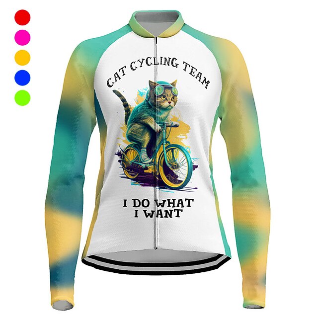 Women's Cycling Jersey Graphic Long Sleeve Bike Jersey Top