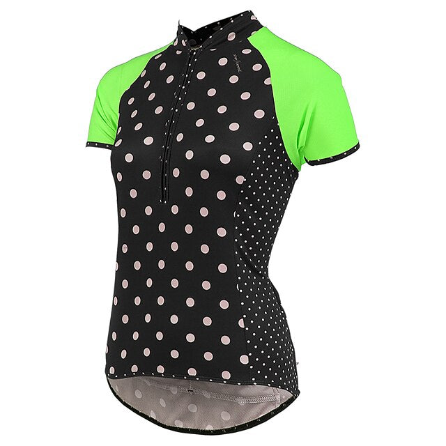 Women's Cycling Jersey Graphic Polka Dot Short Sleeve Bike