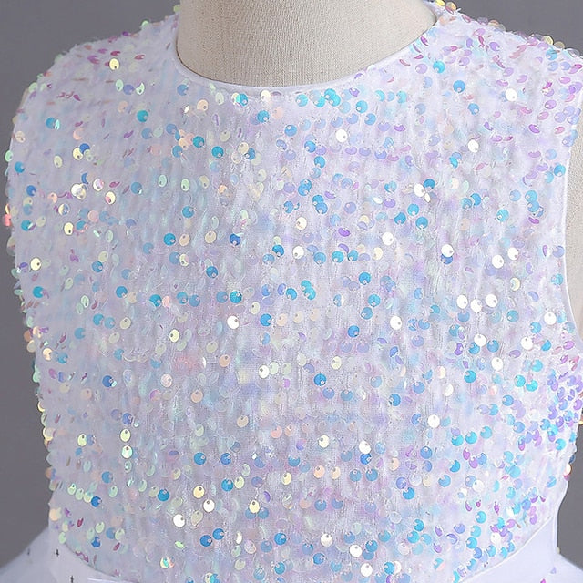 Kids Dress Girls' Solid Sleeveless Color Party
