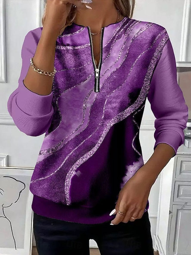 Women's Pullover Sweatshirt Zip Up Sweatshirts Graphic