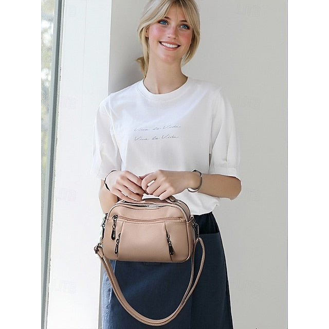 Crossbody Leather Faux Bag Women's