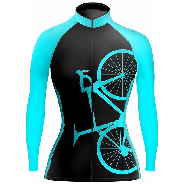 Women's Cycling Jersey Graphic Funny Long Sleeve Bike